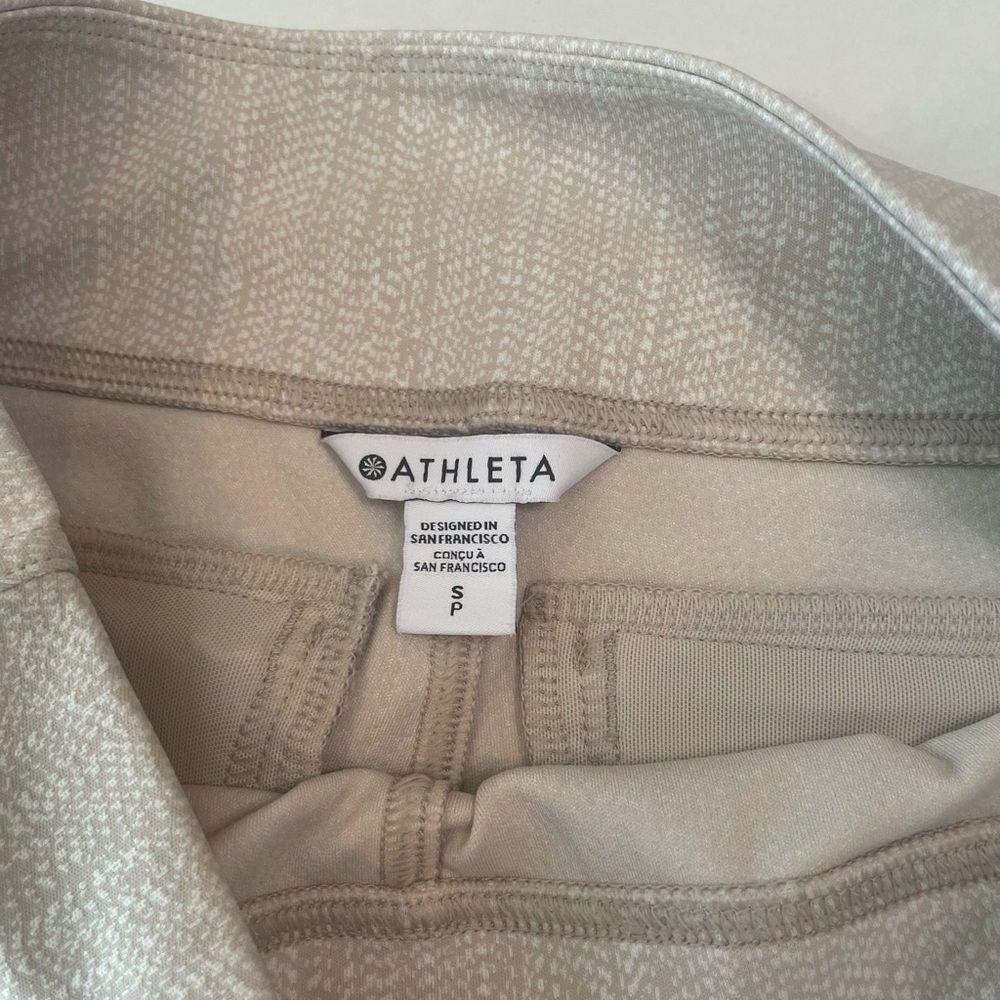Athleta Cream High-Waist Leggings Stretch Fit - Picture 4 of 9